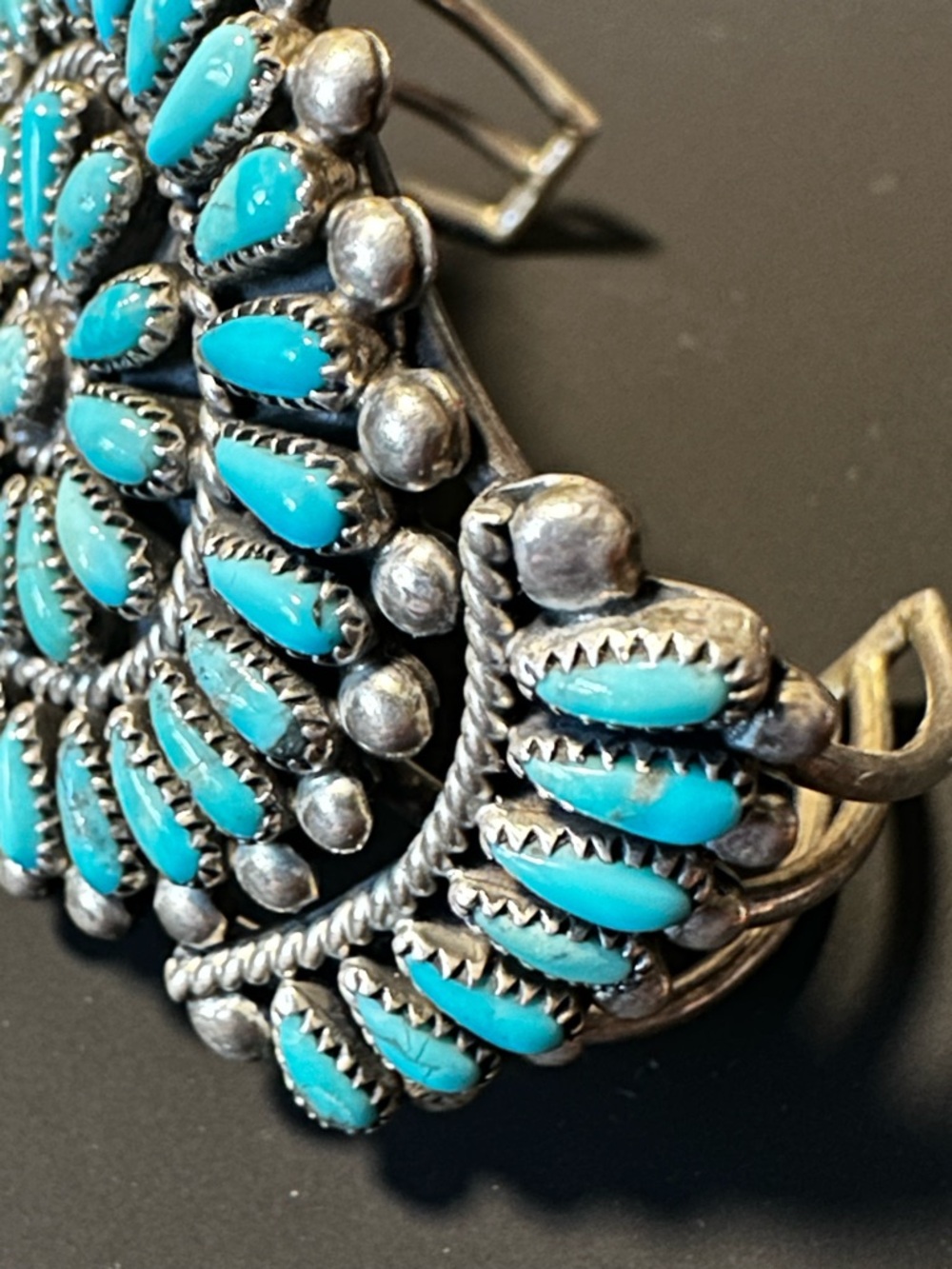 Navajo Turquoise Silver 925 Girls Bracelet Artist FM Begay - Picture 3 of 14